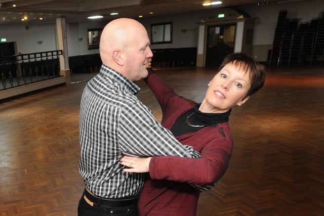 Ballroom dancer teacher Diane Daglish and her husband Stephen, taking to the dance floor of The Alexander, Grangetown.