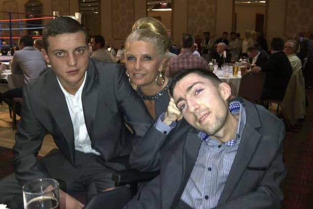 Jack Purvis and Leon Hetherington with their mum Karen Hetherington.