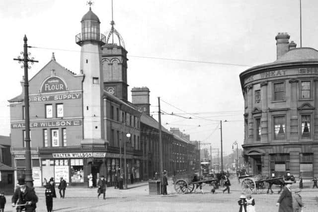 The lighthouse building in the 1900s, when Walter Willson's were trading from the building.