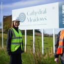 Aisling Ramshaw and Michael Harty of Banks Homes at the Cathedral Meadows site in West Rainton