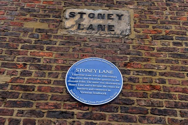 Stoney Lane, Southwick new blue plaque.