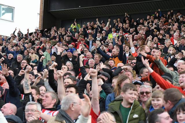 Sunderland fans celebrate Abdoullah Ba's goal against Norwich City
