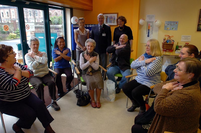 Back to 2012 and this scene at Age UK - , at the Bradbury Centre, Stockton Road - marked National Bobble Day. It encouraged older people to keep warm.