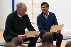 It's time to go for the Tories, says Julie. Prime Minister Rishi Sunak pictured with Lee Anderson MP for Ashfield  during a visit to Woodland View Primary School in Sutton-in-Ashfield, Nottinghamshire. Mr Anderson has had the Conservative whip suspended after making a widely criticised claim that London Mayor Sadiq Khan was controlled by "Islamists"