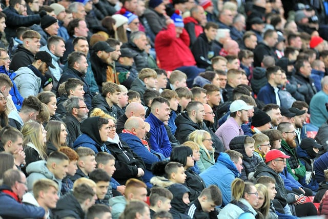 The crowd at the Stadium of Light on Tuesday.