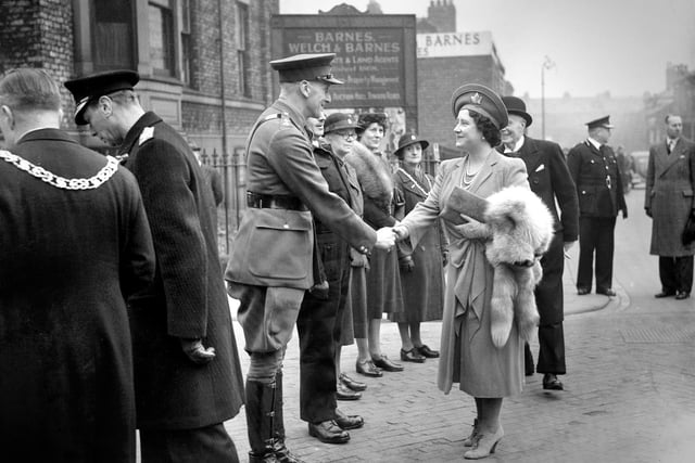 King George and Queen Elizabeth were given a warm reception in Sunderland during their visit in April 1943.