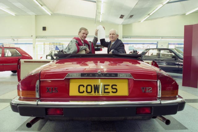 Sir Tom Cowie was one of Sunderland's greatest businessmen, setting up a transport Empire. Back in the day you could pick up the latest model of car from a Cowies dealership. In February 1994  Sunderland University teamed up with Cowies in an effort to improve the way cars were sold.  Riding off with £100,000 research partnership agreement, right, Gordon Hodgson and Professor Dennis Wilson, director of the university's business school.