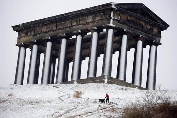Snow fall at Penshaw Monument earlier this year