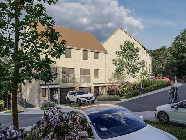 3D street scene visual of proposed housing development at site of the The Cavalier, Silksworth Picture Credit: Fitz Architects
