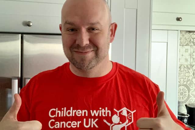Chris has so far raised over £11,000 for Children with Cancer UK.