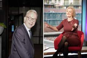 Michael Gove (left) is at odds with mini-budget policies of Liz Truss (right).