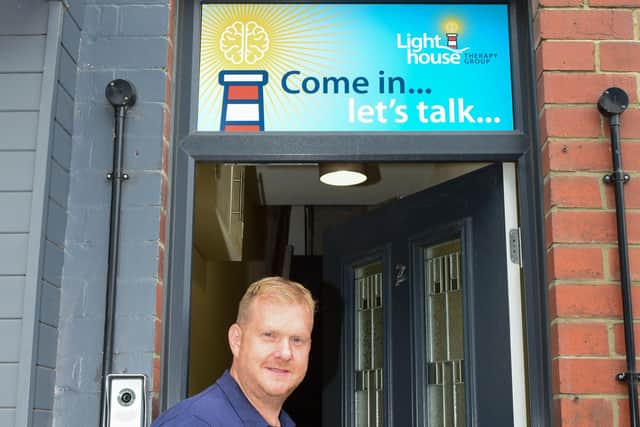 Mark Walsh at the Lighthouse Therapy Group, which provides counselling to low-income families and front-line key workers. Picture by Kevin Brady.