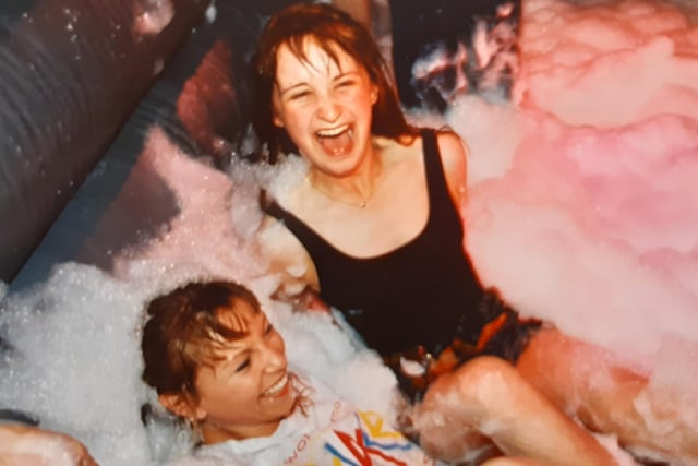 A foam party at The Palace in July 1994