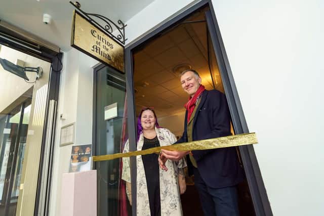 Professor Kevin Petrie, Head of the School of Art and Design officially opens the new exhibition Curios of the Mind by artist Su Devine on show at the University of Sunderland’s Showcase Gallery Picture DAVID WOOD