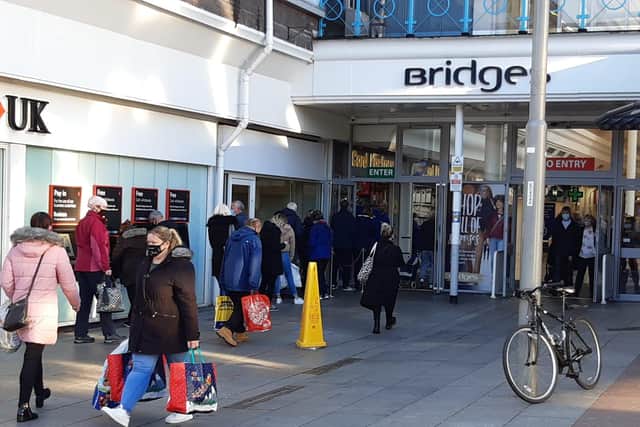 Shoppers queue for Card Factory
