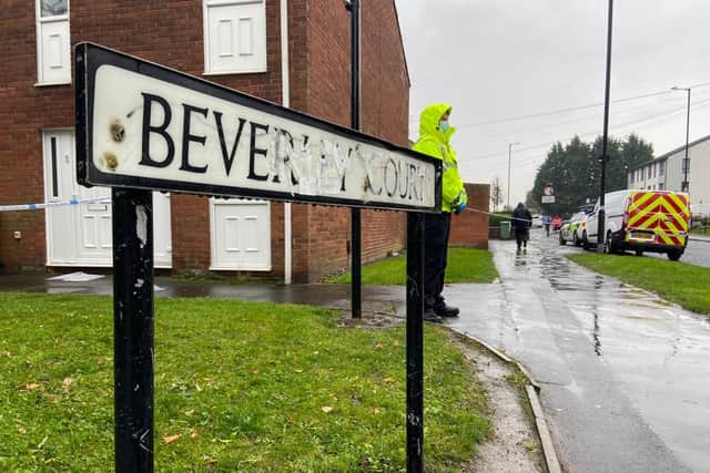 Residents at Beverly Court in Concord have spoken of their surprise after a man, who was covered in blood, has been arrested on suspicion of GBH.