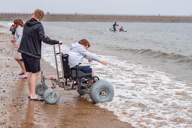 An example of one type of beach wheelchair that Beach Access North East offers. Picture credit: Ian Henderson