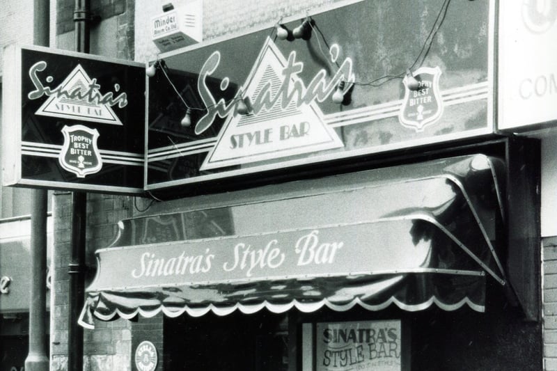 Sinatra's Nightclub in Carver Street, Sheffield, February 1988. This club was run by Stevie Splash, one-time Sheffield Wednesday match day DJ