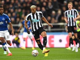 Newcastle United midfielder Joelinton was forced off with a knee injury.