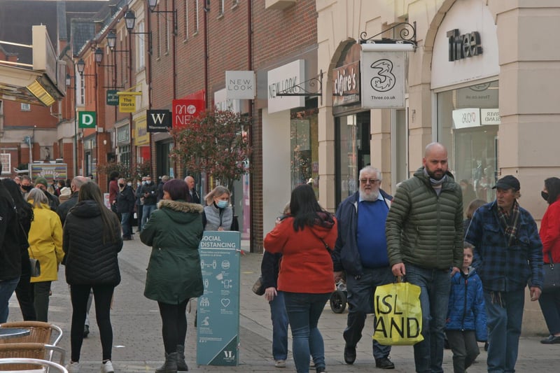 Many shoppers visited Chesterfield town centre early doors to get their retail fix and find any post-lockdown bargains
