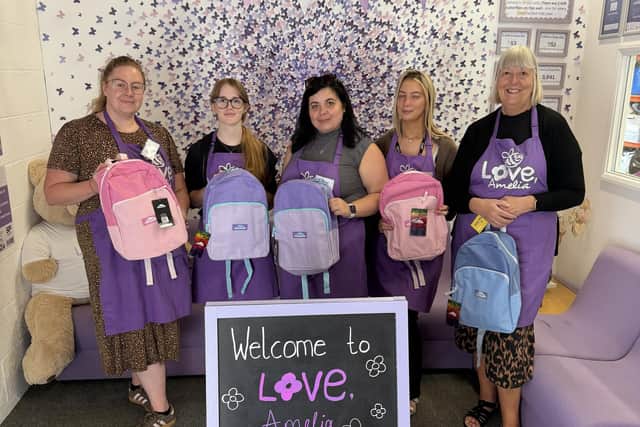 Richard Reed Solicitors staff help prepare school bags for Love, Amelia’s Back to School campaign.