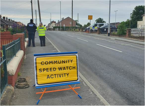 A community speed watch was launched in a bid to remind motorists to keep below the 30MPH restrictions.