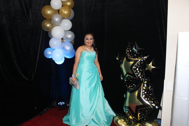 Year 14 student Georgiana Falivene in her prom dress.