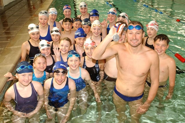 Olympic swimmer Nick Gillingham was a celebrity contestant on Gladiators in 1997. Here he is in 2004 at a sports camp at the Farringdon School swimming pool.