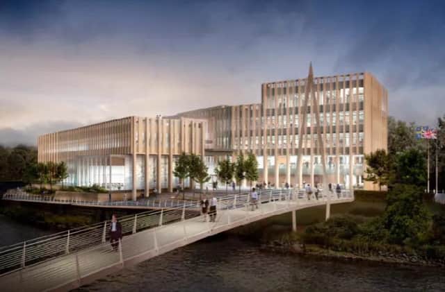 Artistic impression of the planned new Durham County Council building.