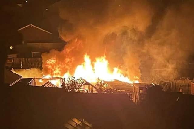 The fire happened on Friday, November 4 at the allotment in South Hylton.