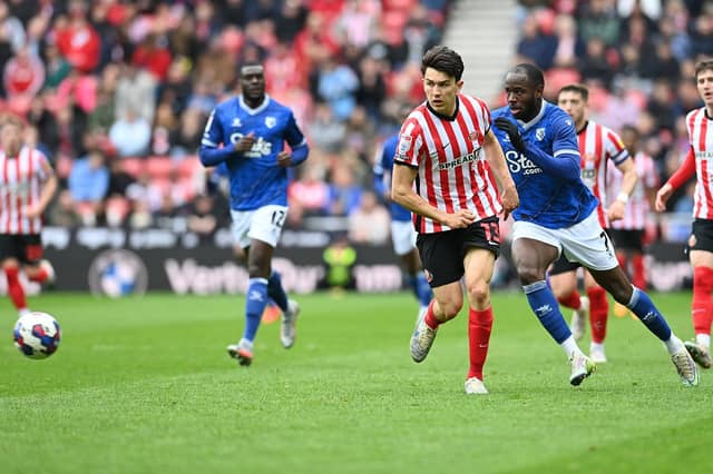 Luke O'Nien playing for Sunderland against Watford.