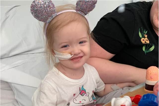 Sophie was suddenly diagnosed with a brain tumour and spent a month in Newcastle’s Royal Victoria Infirmary undergoing four major surgeries.
