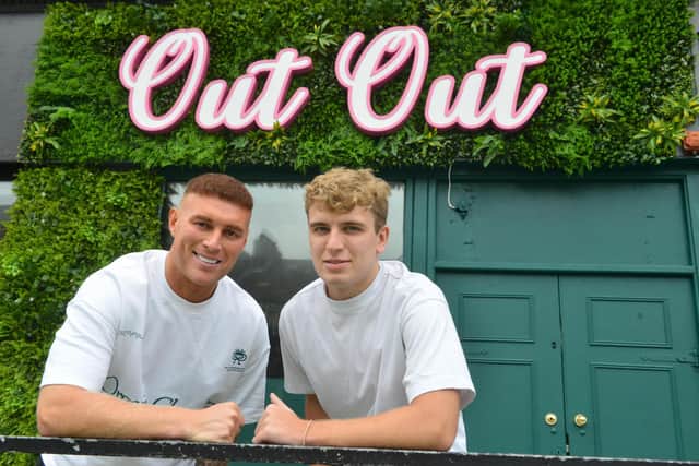 Musician Jude Lawless, right, with his lyricist and older brother Grant Coulson, is resident DJ in Sunderland's Out Out. Sunderland Echo image.