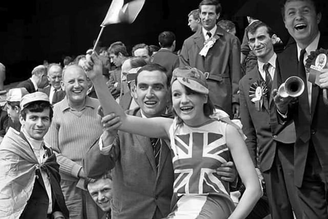 Italian supporters at Roker Park in July 1966. Photo: Bill Hawkins.