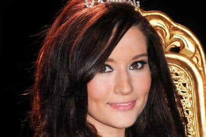 Business Owner Alexandra Devine winning Miss Sunderland in 2009