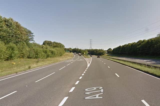 The A19 southbound slip road to the A690. Picture: Google Images