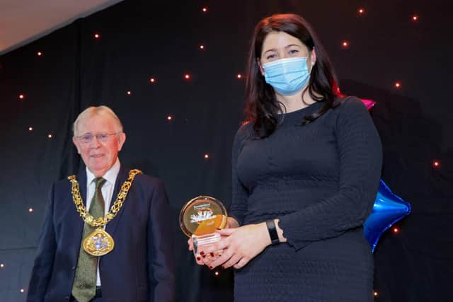 The Sunderland Shining Stars City Finals Awards Ceremony  at the Stadium of Light, honouring volunteers and volunteer organisations in the region. The Community fundraising champion award is collected on behalf of Mark Allison