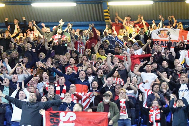 Sunderland fans make themselves heard at Hillsborough.