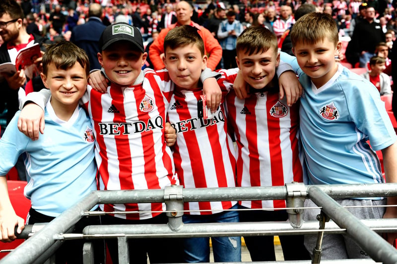 These youngsters cheered their team on during what was surely a memorable weekend - even if the final score wasn't ideal