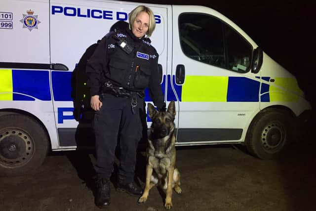 PC Vicky Lott with Police Dog Zeeke