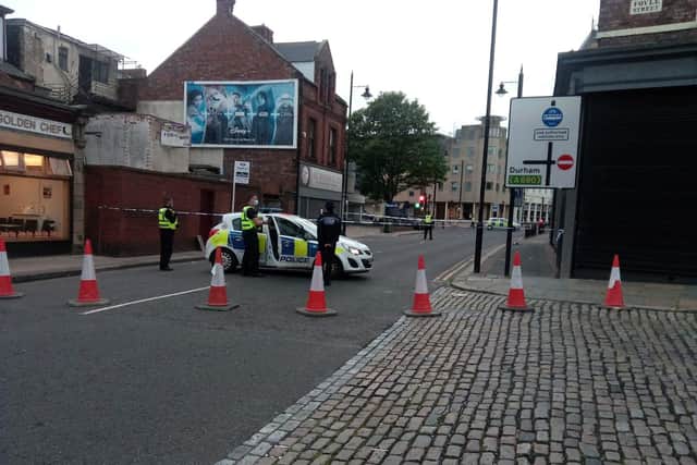 A police cordon in place in Borough Road, Sunderland