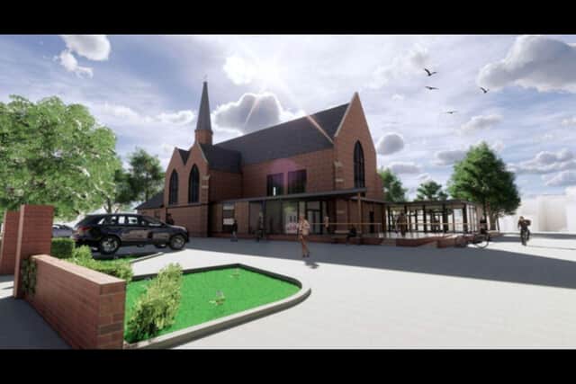 Proposed drawing of how the new extension at Saint George’s Church in Washington could look Credit: Howarth Litchfield Architects