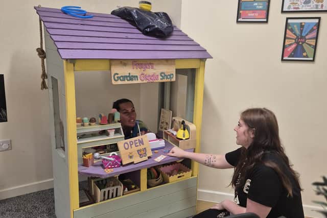 Wellness Works has a community cafe that offers affordable food and drinks and a free playroom for children.