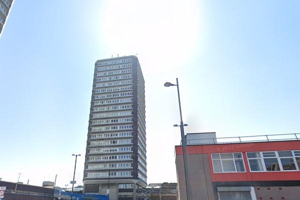 This one bedroom, unfurnished property is on the top floor of Solar House, a block of flats perched on top of The Bridges in the city centre. It is listed with monthly payments of £375.