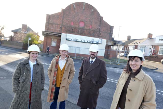 Beamish staff, from left to right, Rachel Palmieri, Matthew Henderson, Nick Butterley and Geraldine Straker inside the former cinema and bingo hall back in 2018.