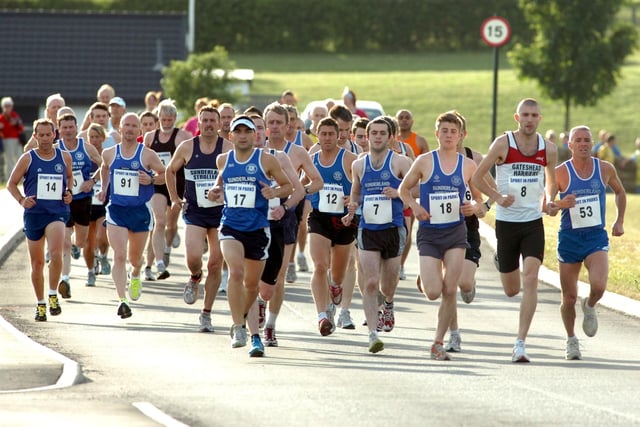 The start of a 5K race at Herrington Country Park 12 years ago. Can you spot someone you know?