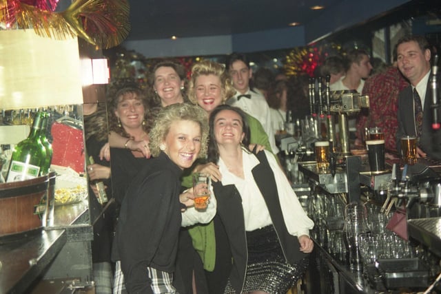 A busy night in Finos Nightclub in 1992.