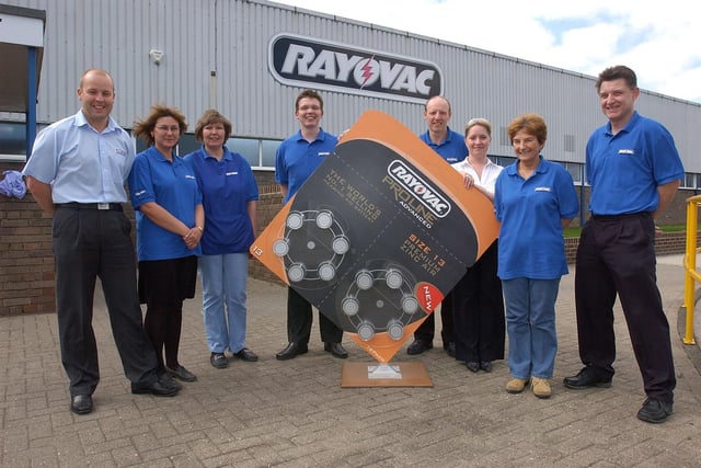 The team at the Rayovac factory on the Stephenson Industrial Estate in Washington where batteries were being made for hearing aids. Is there someone you know in this 2005 photo?