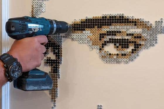 The artwork will be displayed alongside Darren's Marilyn Monroe piece which he finished last year.