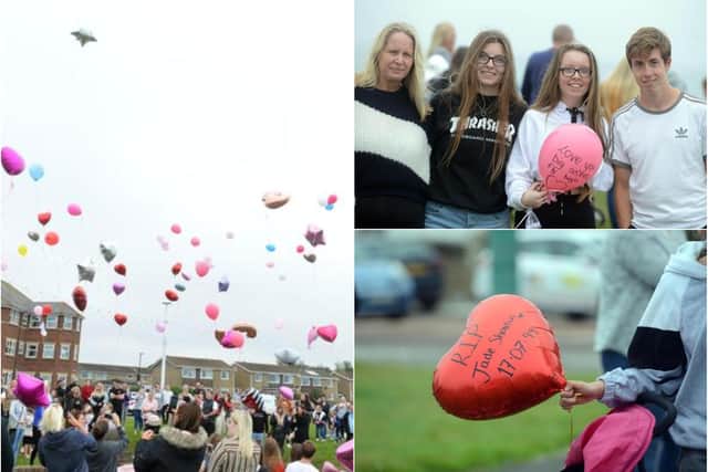 Friends and family of Jade Shovlin gathered to release balloons in her memory.